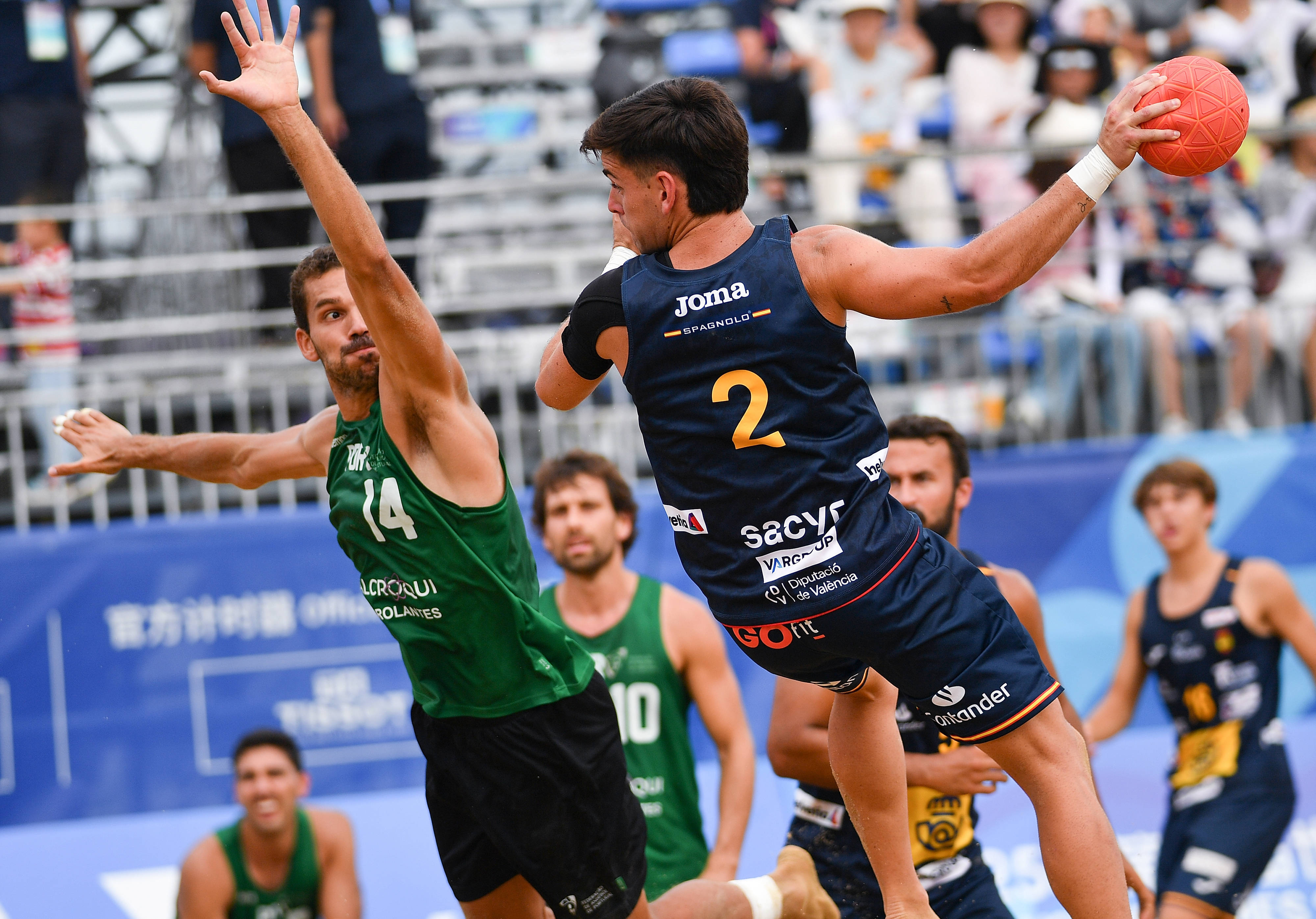 九游体育下载（成都世运会）沙滩手球——男子半决赛：葡萄牙队胜西班牙队